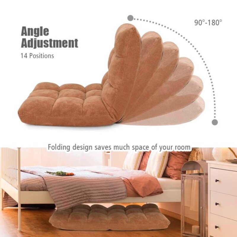Adjustable Lazy Sofa Bed - Convertible Folding Lounge Chair for Living Room, Bedroom & Small Spaces - Perfect for Reading, Napping & Relaxing