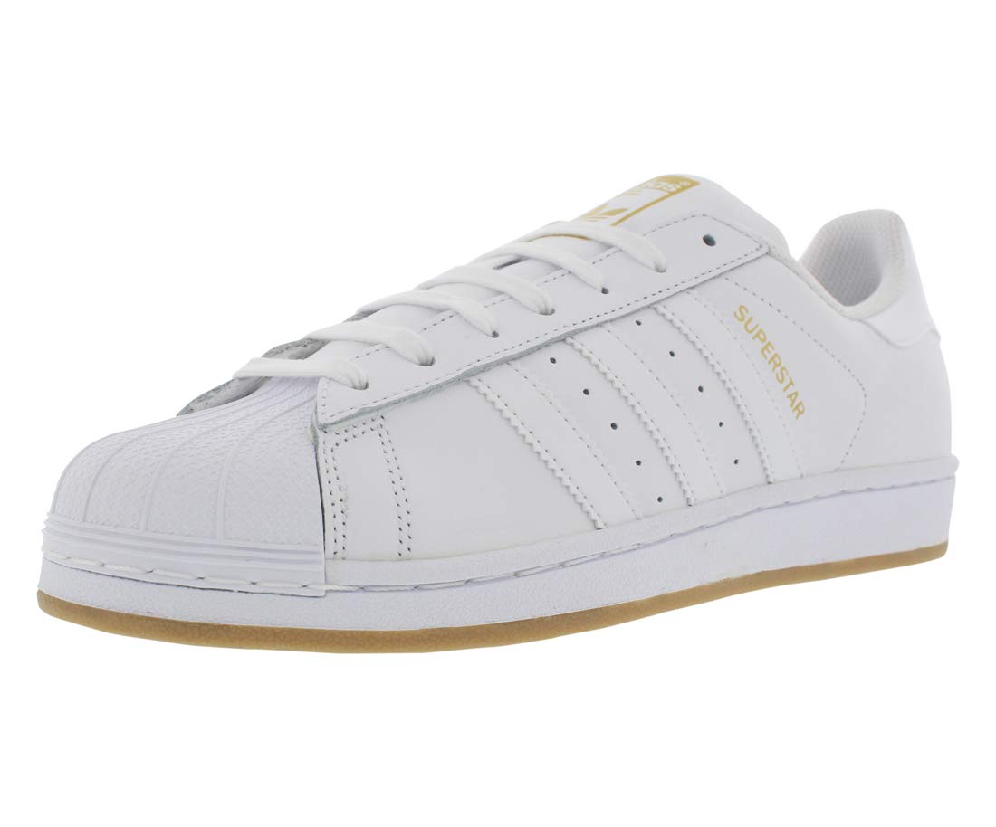adidas Originals Men's Superstar Sneakers - Classic White Leather Low-Top Shoes for Casual Wear & Street Style | Perfect for Everyday Outfits, Gym, and Urban Fashion