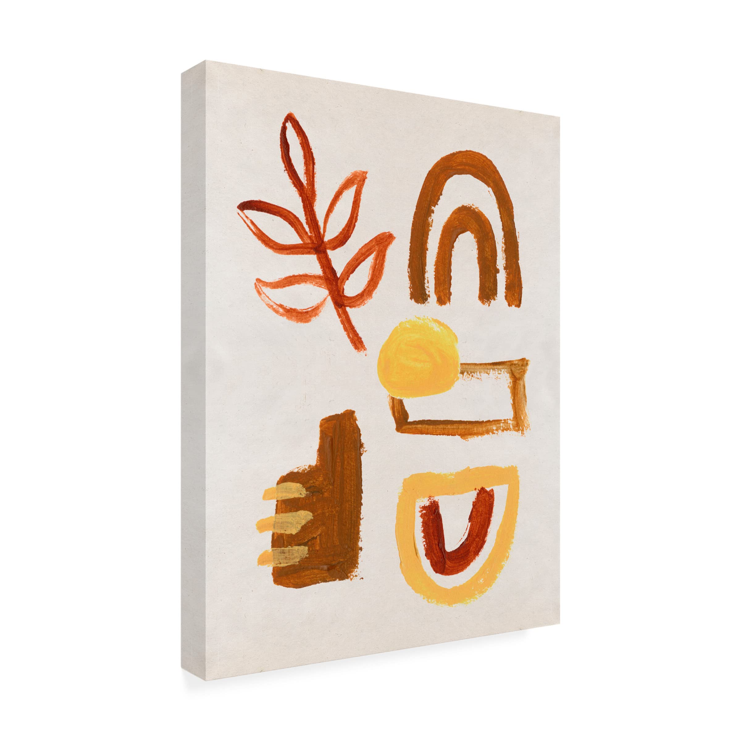 Trademark Fine Art 'Air and Fire IV' Canvas Wall Art by Melissa Wang - 35x47 Inches Modern Abstract Painting for Living Room, Bedroom & Office Decor