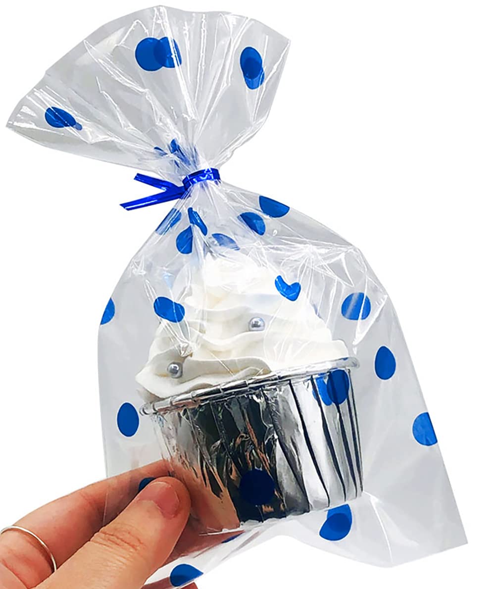 200 Pcs Treat Bags with 200 Pcs Twist Ties - 4.7