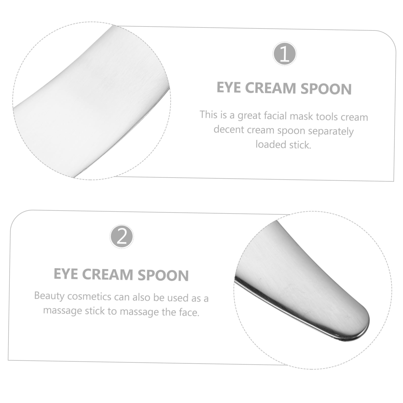 Premium Stainless Steel Makeup Spatula & Spoon Set - Professional Cosmetic Scoop for Foundation, Cream, Skincare - Perfect for Makeup Artists, Beauty Enthusiasts & Home Use - Silver Facial Tools for Precise Application & Hygiene