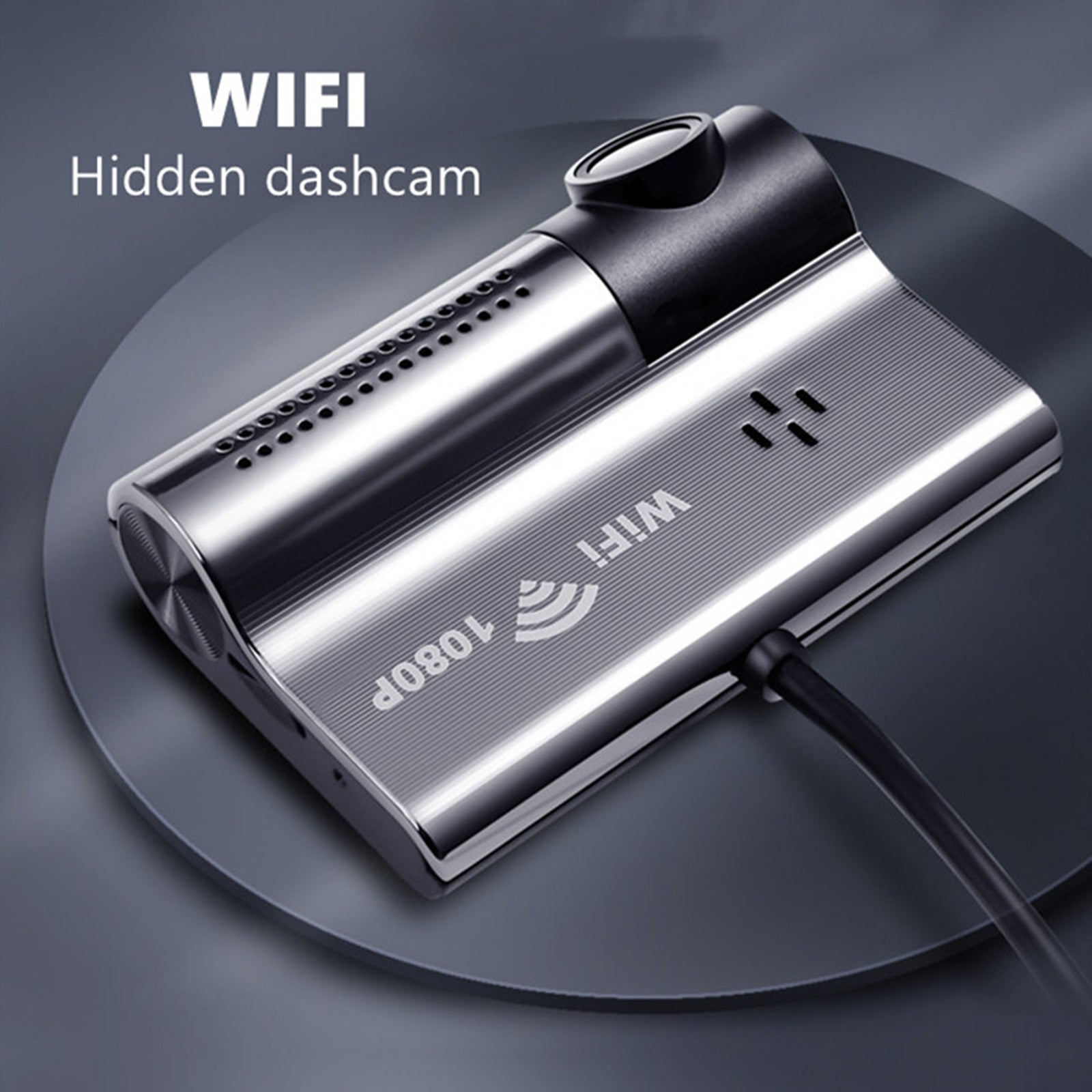 1080P WiFi Dash Cam with Night Vision - Hidden Driving Recorder & DVR for Cars | Perfect for Road Trips, Uber, and Security Monitoring