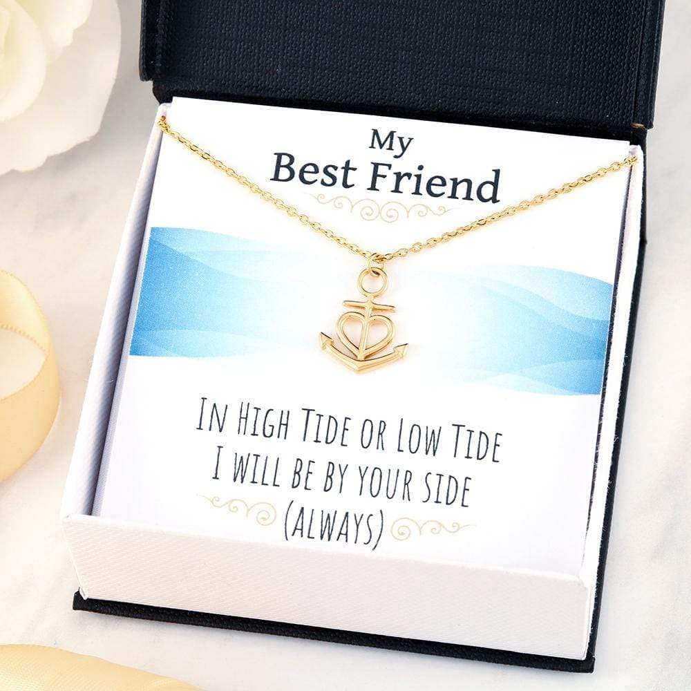 Express Your Love Gifts - Best Friend Always There Anchor Necklace, Stainless Steel 1622, Perfect for Birthdays, Anniversaries, and Special Occasions