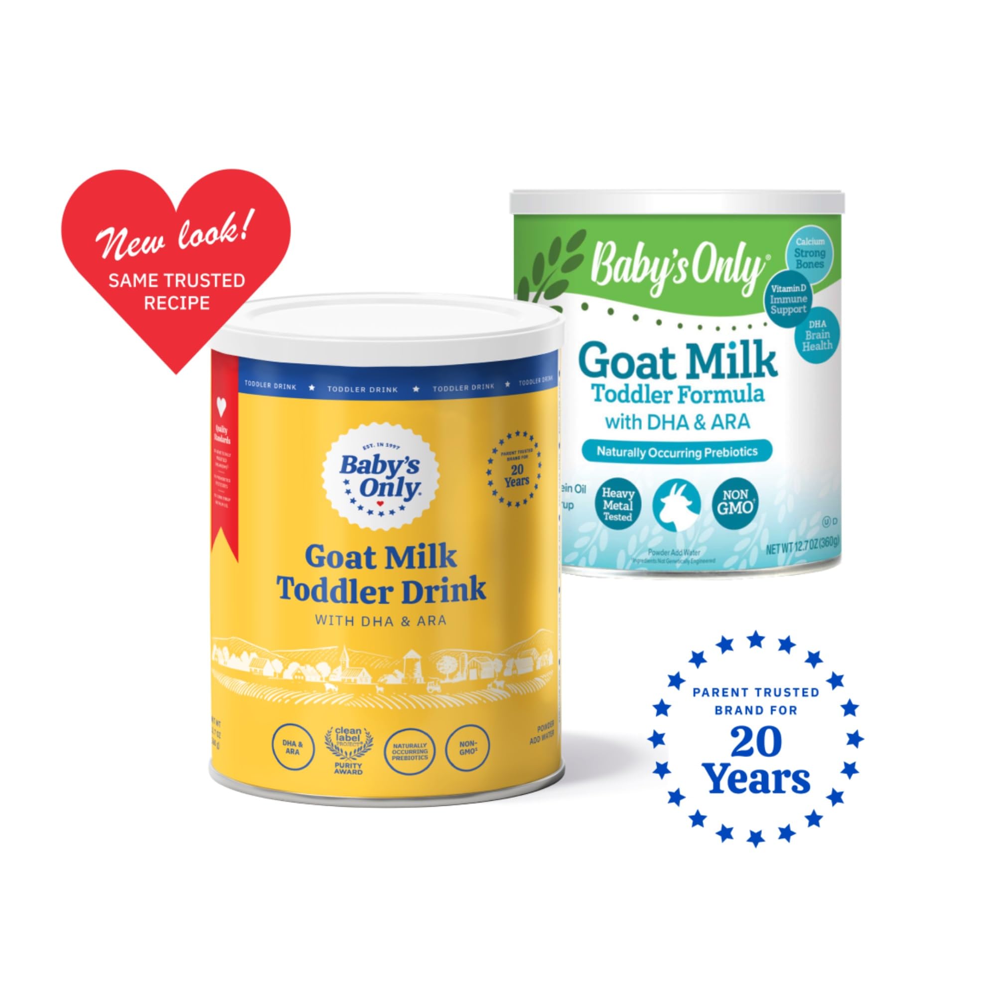 Organic Goat Milk Toddler Formula Powder for Babies 12+ Months - Non-GMO with DHA, Iron & Vitamin D - Naturally Occurring Prebiotics & ARA - Easy to Digest Infant Nutrition (12.7oz, 6 Pack) - Perfect for Bottle Feeding, Weaning & Supporting Healthy Growth