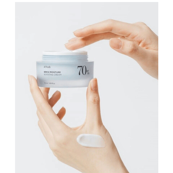 Anua Birch Moisture Boosting Cream 50ml - Hydrating Face Moisturizer for Dry & Sensitive Skin | Korean Skincare for Day & Night Use