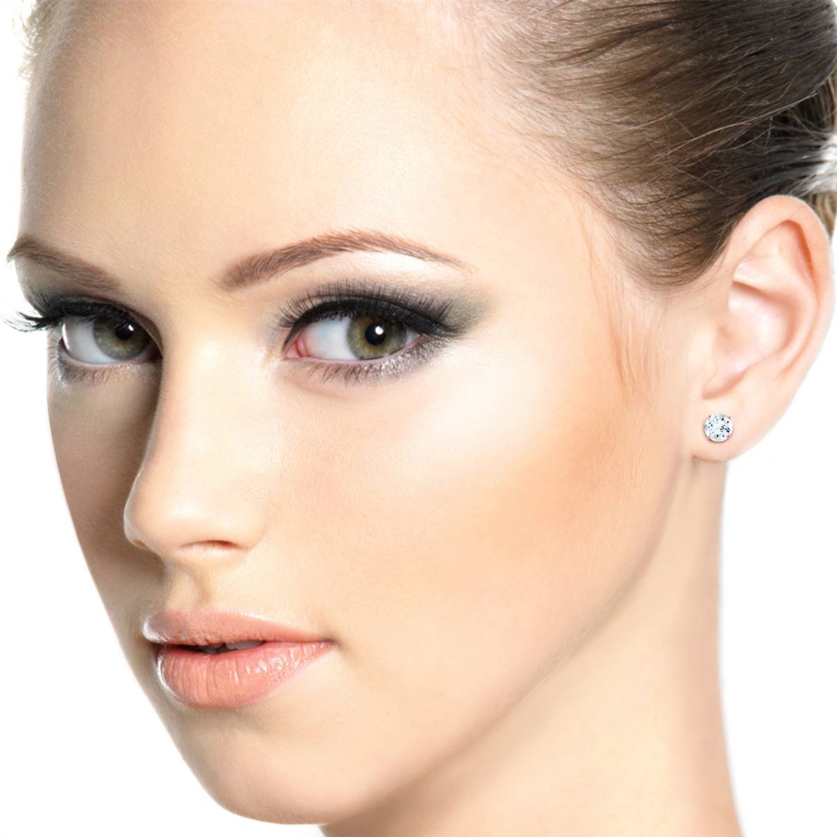 0.95 Carat 14K Solid Rose Gold Petite Aquamarine Stud Earrings for Women - Dainty March Birthstone Jewelry Gift for Her - Perfect for Everyday Wear, Weddings & Special Occasions