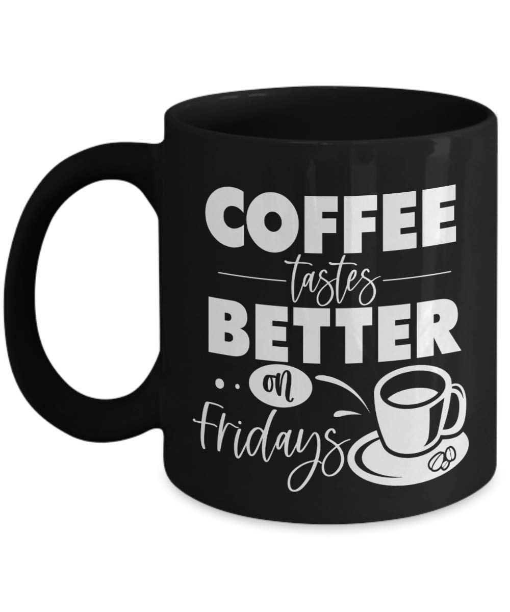 Funny Jesus Coffee Mug - 'Coffee Tastes Better On Fridays' Inspirational Ceramic Cup - Perfect Gift for Christians, Office Humor & Daily Morning Coffee Routine