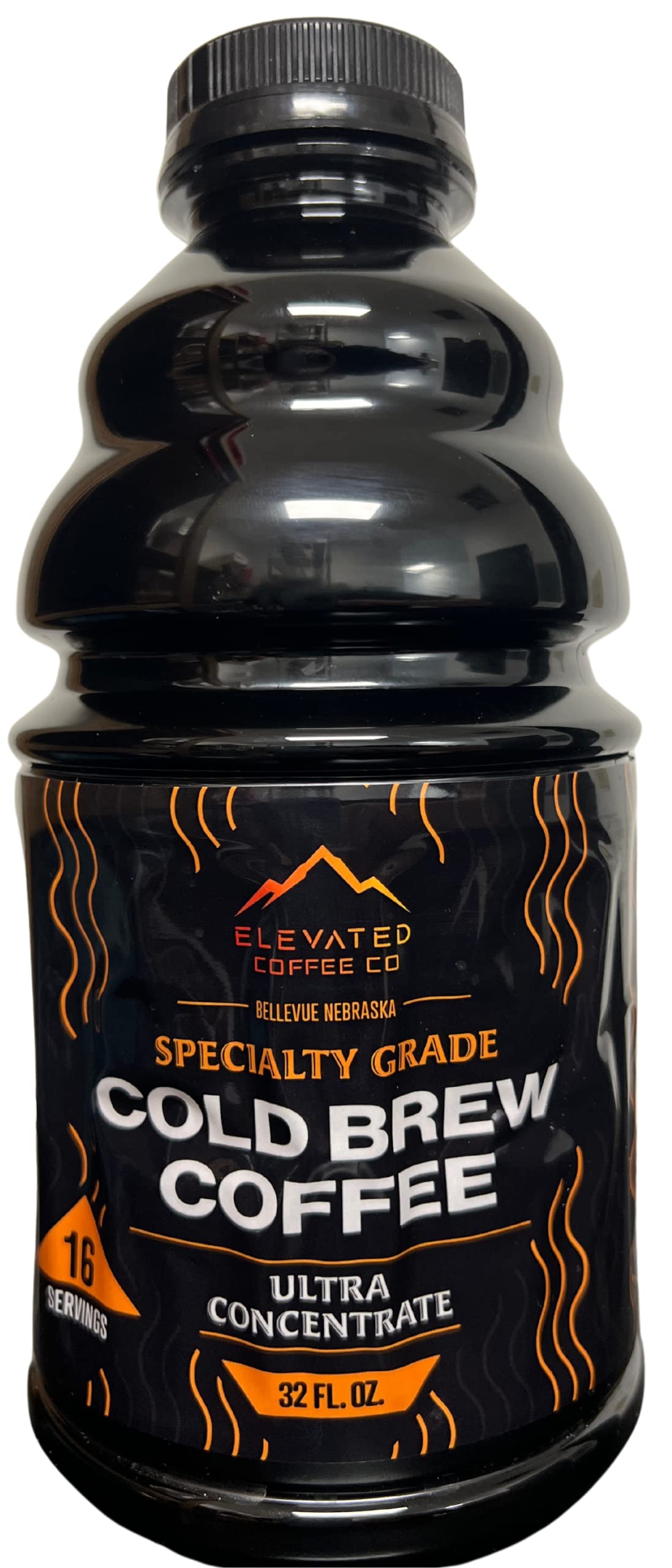 Extra Strong Ultra Concentrated Cold Brew Coffee - 16 Servings (Makes 1 Gallon) - Specialty Arabica Beans - Perfect for Iced Coffee, Office Brewing & Home Baristas - 32 Fl Oz Bottle