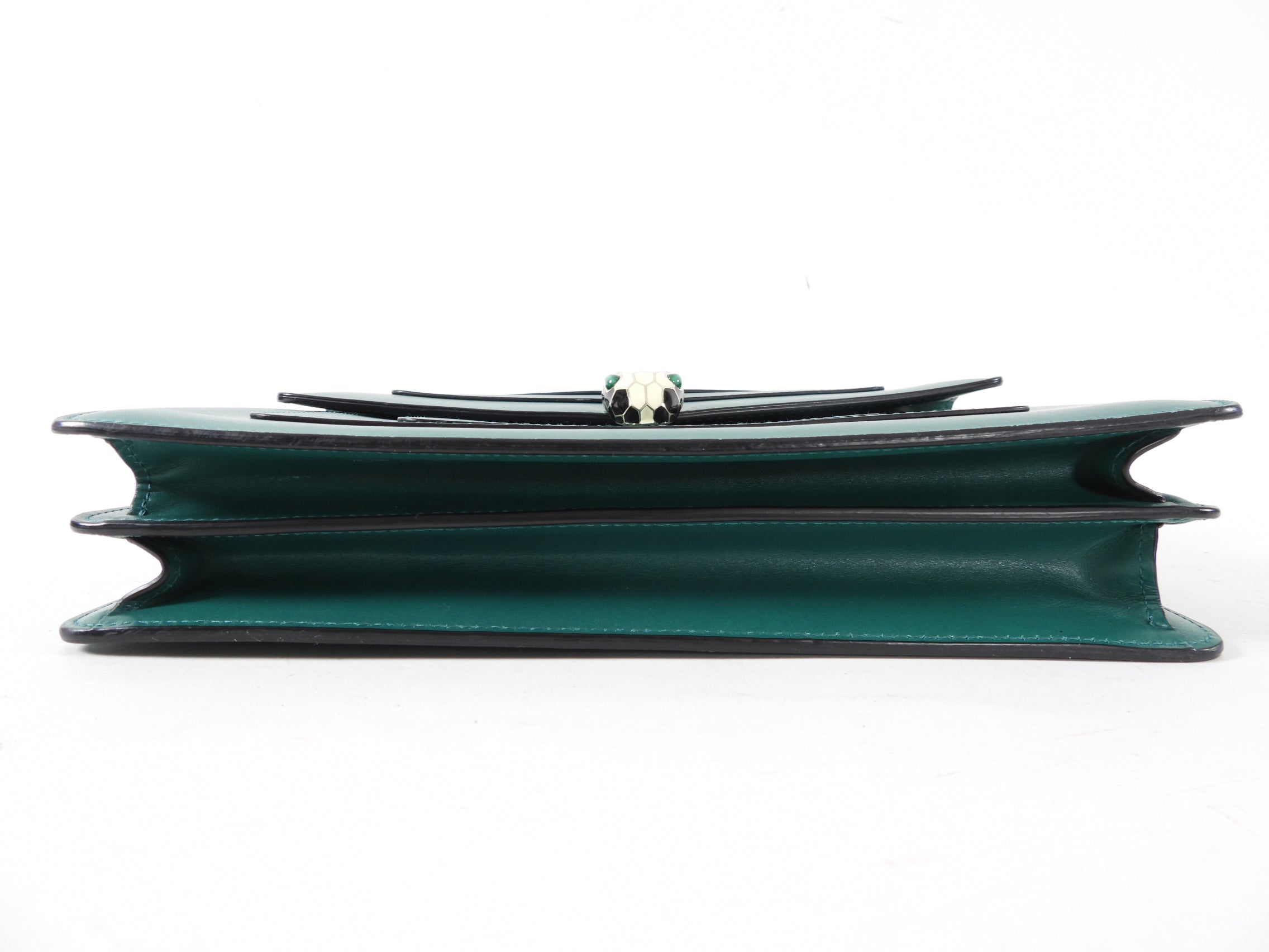 Bulgari Serpenti Forever Green Enamel Snake Shoulder Bag - Luxury Designer Handbag for Women, Perfect for Evening Parties & Special Occasions