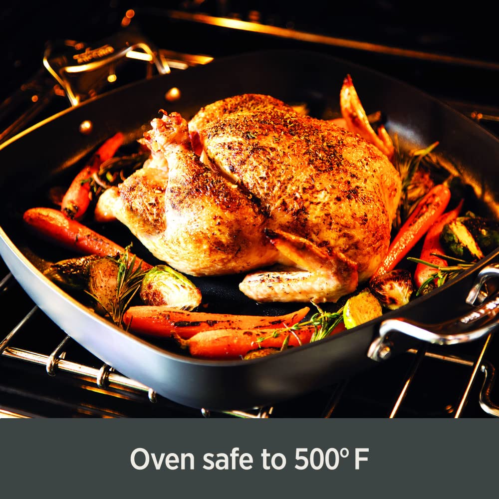 All-Clad Essentials Hard Anodized Nonstick Sauce Pan Set - 4 Piece (2.5 & 4 Quart) Oven & Broiler Safe Cookware up to 500°F - Black Nonstick Pots & Pans for Sauteing, Simmering & Everyday Cooking