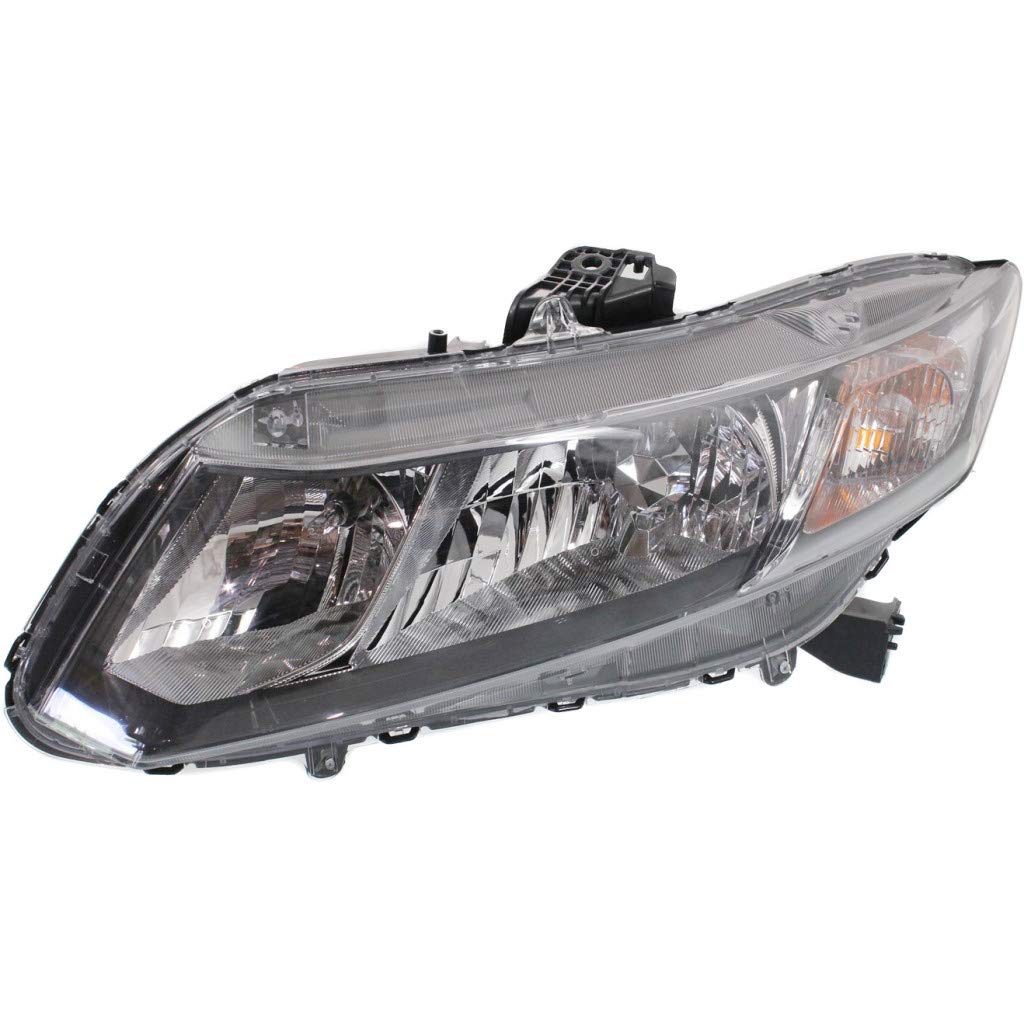KarParts360 - OEM Replacement Headlight Assembly for 2013-2015 Honda Civic (Left Driver Side) with Bulbs - DOT Certified - Compatible with HO2502150 | Perfect for Night Driving, Foggy Conditions & Vehicle Restoration Projects