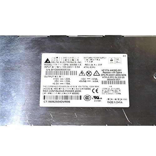HP 400W Non-Hot Power Supply for DL320 G5 Server - Reliable Replacement Part for Data Center & Enterprise IT Infrastructure