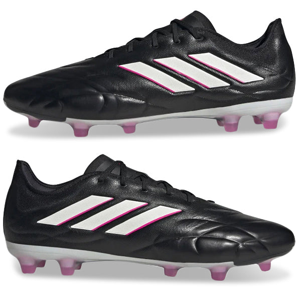 Adidas Copa Pure.2 FG Firm Ground Soccer Cleats for Men - Black/Shock Pink - Lightweight Football Shoes for Enhanced Traction & Comfort - Perfect for Competitive Matches & Training Sessions