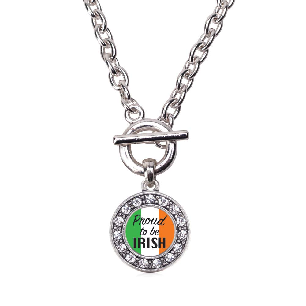 Inspired Silver - 18 Inch Sterling Silver Circle Charm Necklace with Cubic Zirconia, Dainty Layering Jewelry for Women - Perfect for Everyday Wear, Gift Giving & Special Occasions
