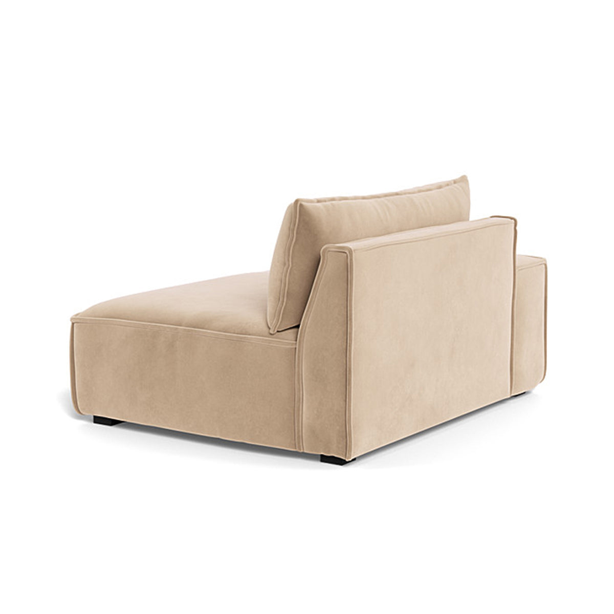 Daphne Velvet Left Arm Modular Sofa - 1 Seater Modern Living Room Furniture for Small Spaces, Apartments & Cozy Home Decor