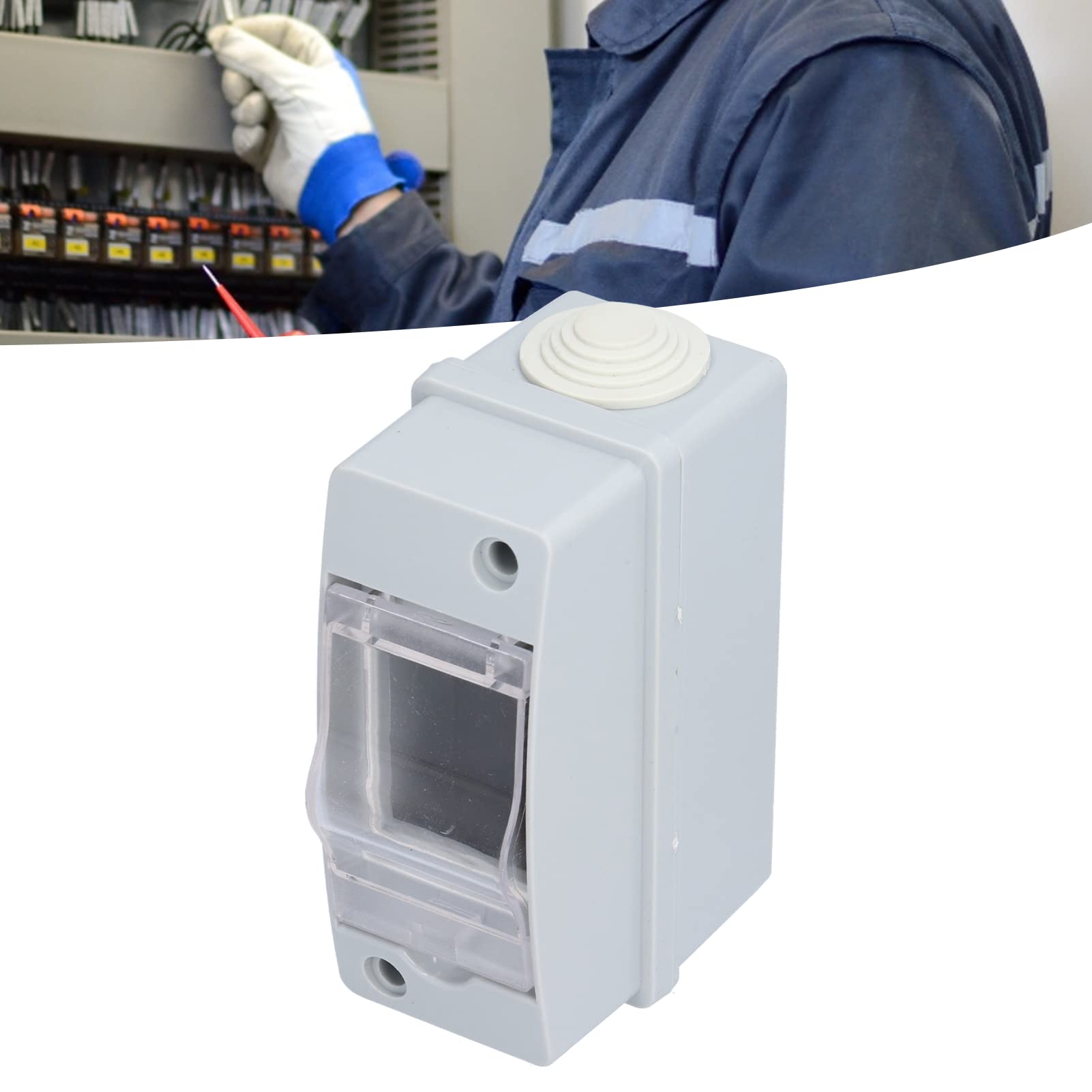 Waterproof Outdoor Electrical Distribution Box - Transparent Rubber Circuit Breaker Cover for Safe Power Distribution | Ideal for Home, Garage & Industrial Use