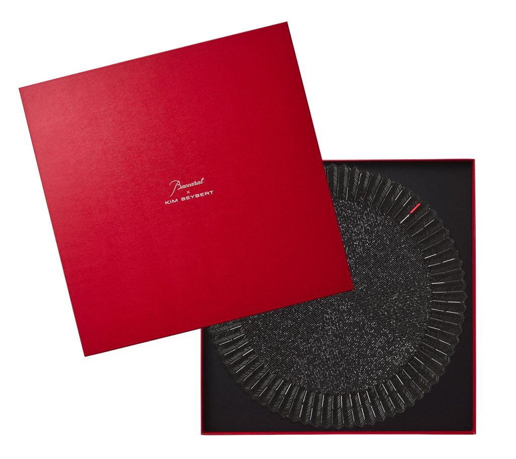 Premium Black Etoile Placemats Set of 2 - Elegant Dining Table Mats in Gift Box for Dinner Parties & Home Decor