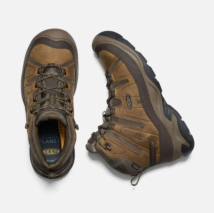 KEEN Circadia Mid WP Waterproof Hiking Boots for Men - Durable & Comfortable Outdoor Shoes for Trekking, Camping & Trail Walking