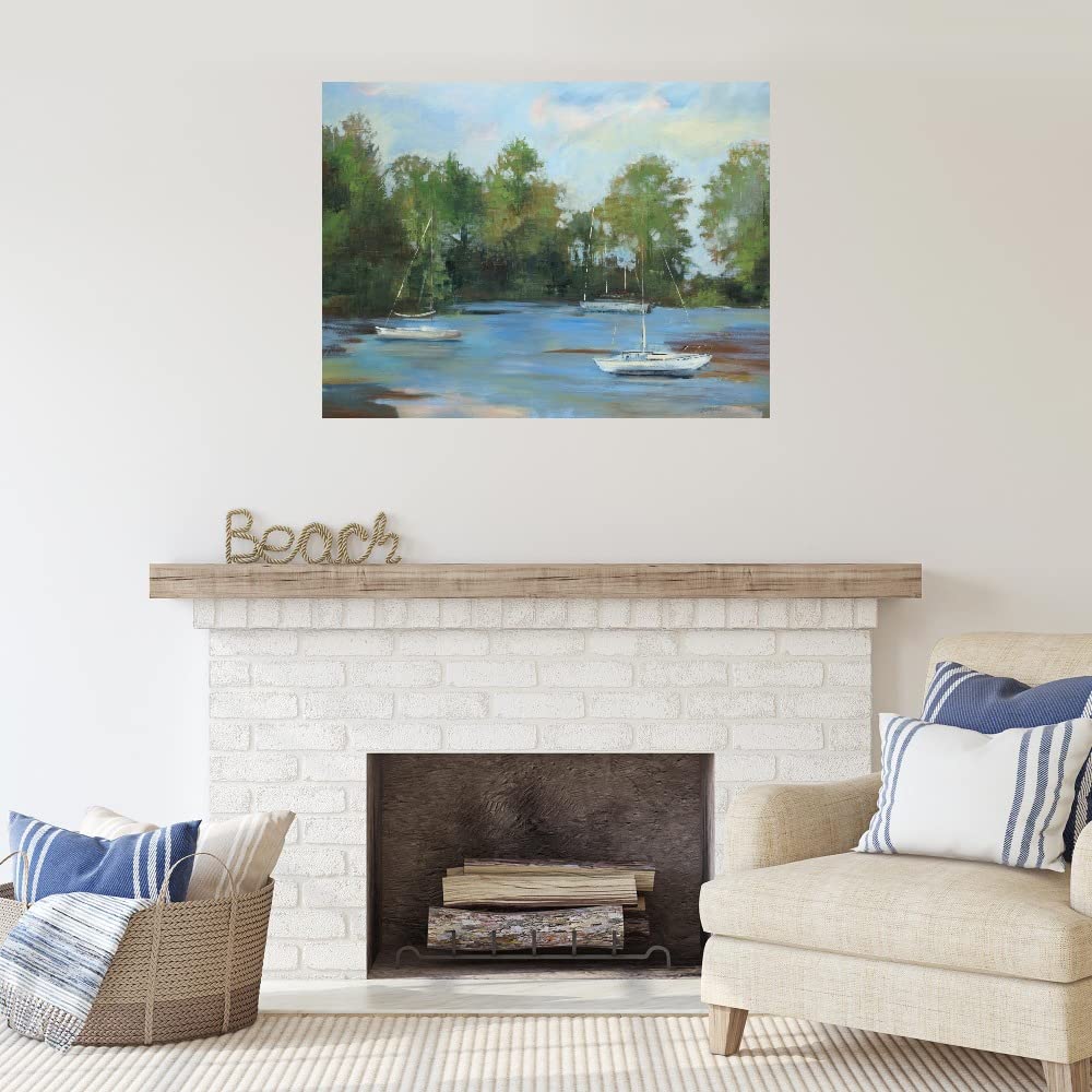Liz Jardine Fine Art Canvas Wall Decor - Safe & Sound Painting for Living Room, Bedroom, Bathroom, Kitchen, Office, Bar & Dining Room - Ready to Hang 43x32 Inches - Perfect for Home Decor & Gift Giving