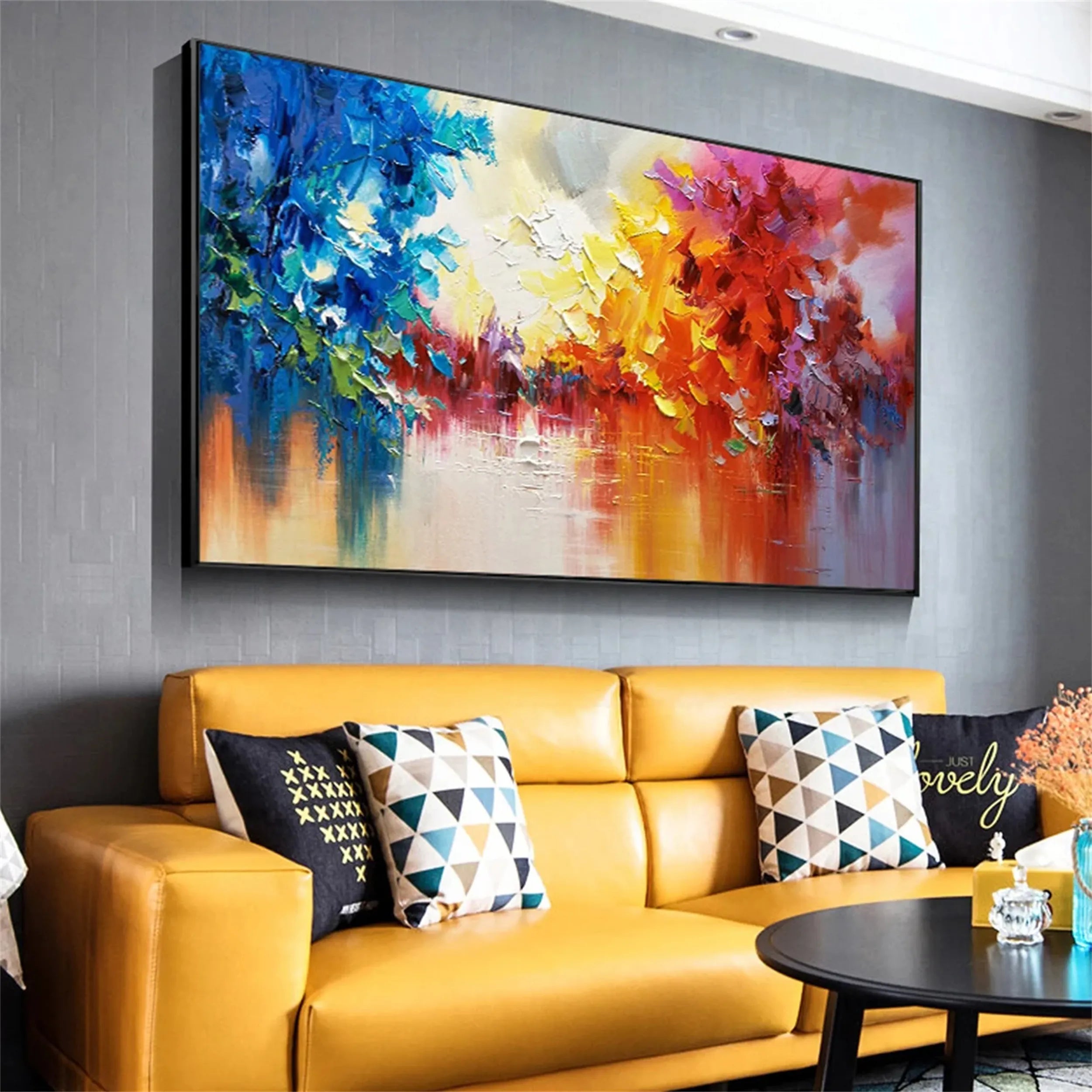 Abstract Painting #AB 122 - Modern Wall Art for Living Room, Bedroom & Office Decor | Large Canvas Artwork for Home & Office Interior Design