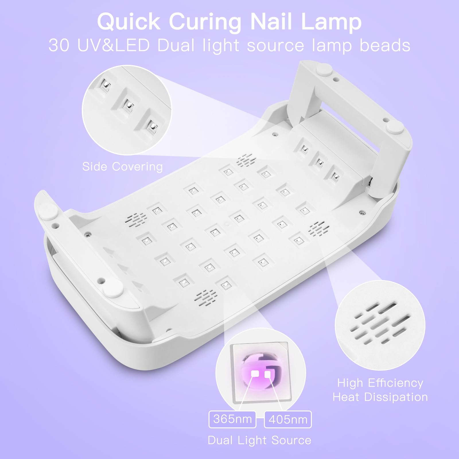 Professional LED UV Nail Lamp with Gloves & Arm Rest - 48W Foldable Gel Nail Dryer with 4 Timers for Salon & Home Manicure | Perfect for Gel Polish Curing, Nail Art, DIY Nails & Professional Nail Tech Use