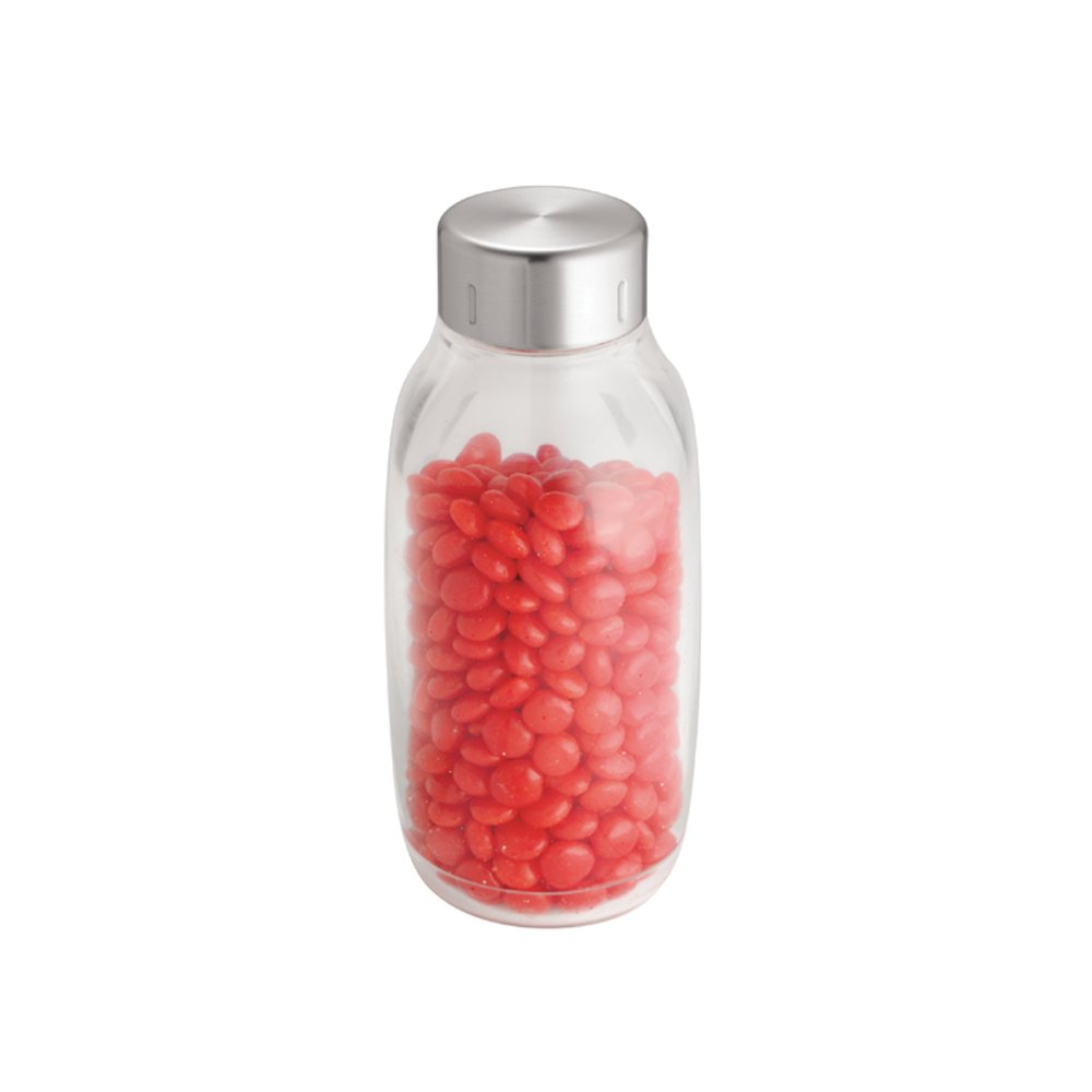 InterDesign Onza 18oz Airtight Food Storage Bottle with Stainless Steel Lid - Perfect for Kitchen Pantry, Cabinet Organization - Store Candy, Nuts, Milk, Juices, Creamer & Dry Goods - Ideal for Meal Prep, Coffee Station & Home Organization
