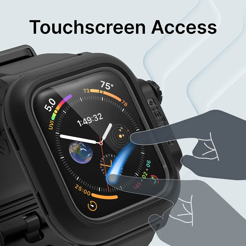 44mm Rugged Waterproof Case with Band for Apple Watch Series 6/5/4/SE (Gen 2/1) - 100M Swimproof Protection for Swimming, Sports & Outdoor Activities