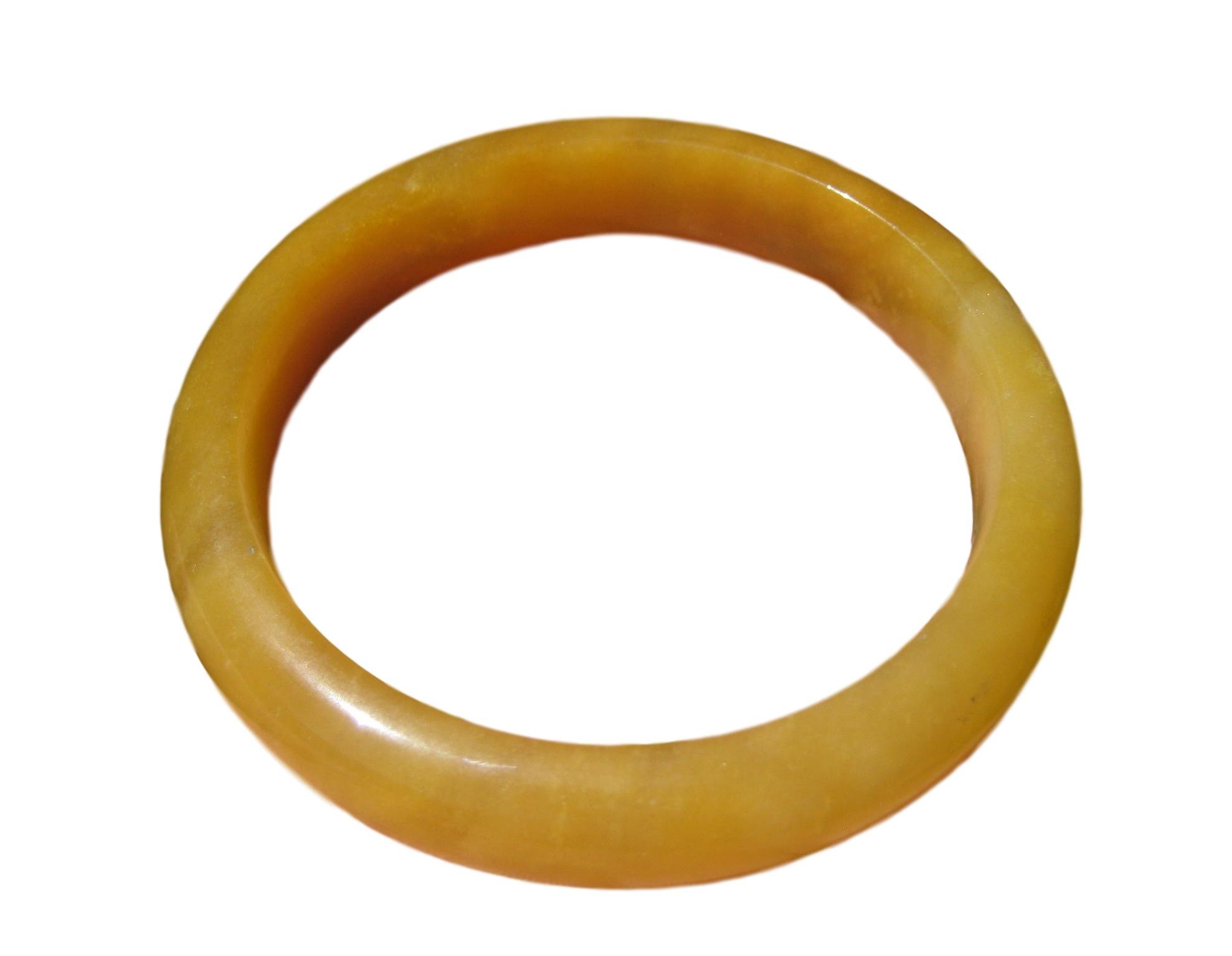 Natural Honey Yellow Agate Stone Bangle - Handmade Thailand Jewelry with Myanmar Agate Gemstone - Elegant Bracelet for Women, Meditation & Spiritual Healing Accessory