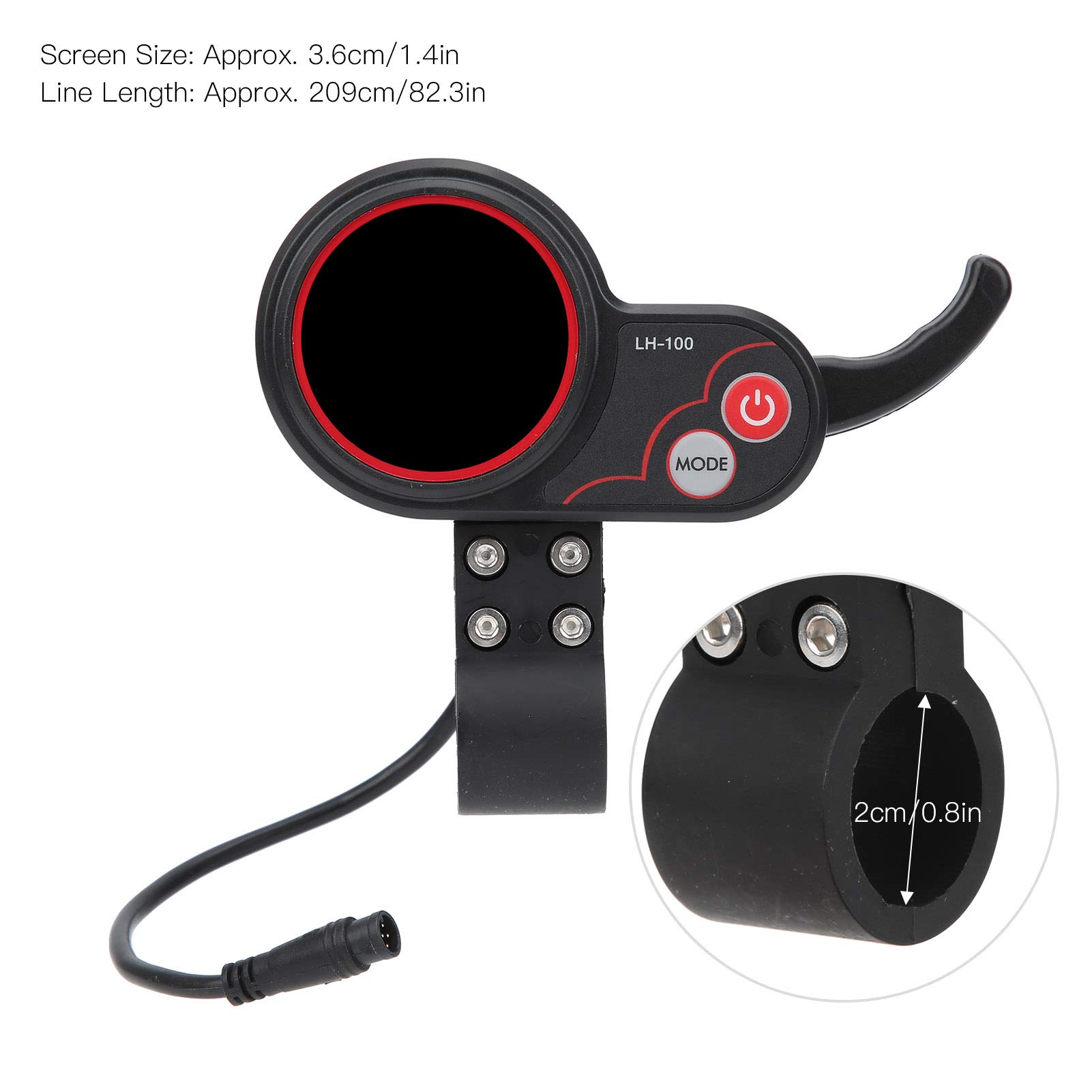 WNSC Premium Electric Thumb Throttle with LCD Display - 3 Adjustable Backlight Levels, Durable 48V Throttle for Electric Skateboards & Scooters - Perfect for Commuting and Urban Riding