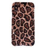 Sparkling Brown Leopard Crystal Phone Case with Genuine Stones - Compatible with iPhone 16 Pro/16 Pro Max/15 Plus/14/13/11 - Custom Pink Glitter Cover - Luxury Bling Accessory for Parties, Events & Everyday Glam