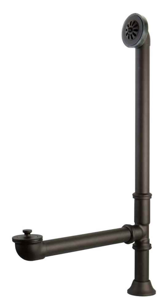 Kingston Brass CC2085 Vintage Clawfoot Tub Faucet with Exposed Drain - Oil Rubbed Bronze Finish | Perfect for Antique Bathroom Renovations & Classic Tub Installations