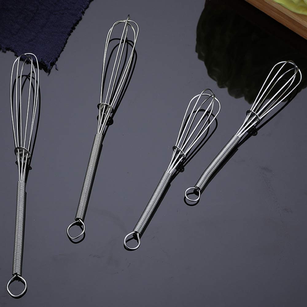 Mini Stainless Steel Whisks - 5-inch Rotary Hand Egg Beater for Baking, Cooking & Mixing | Eco-Friendly Kitchen Tool for Eggs, Cream & Batter | Perfect for Home Bakers & Professional Chefs