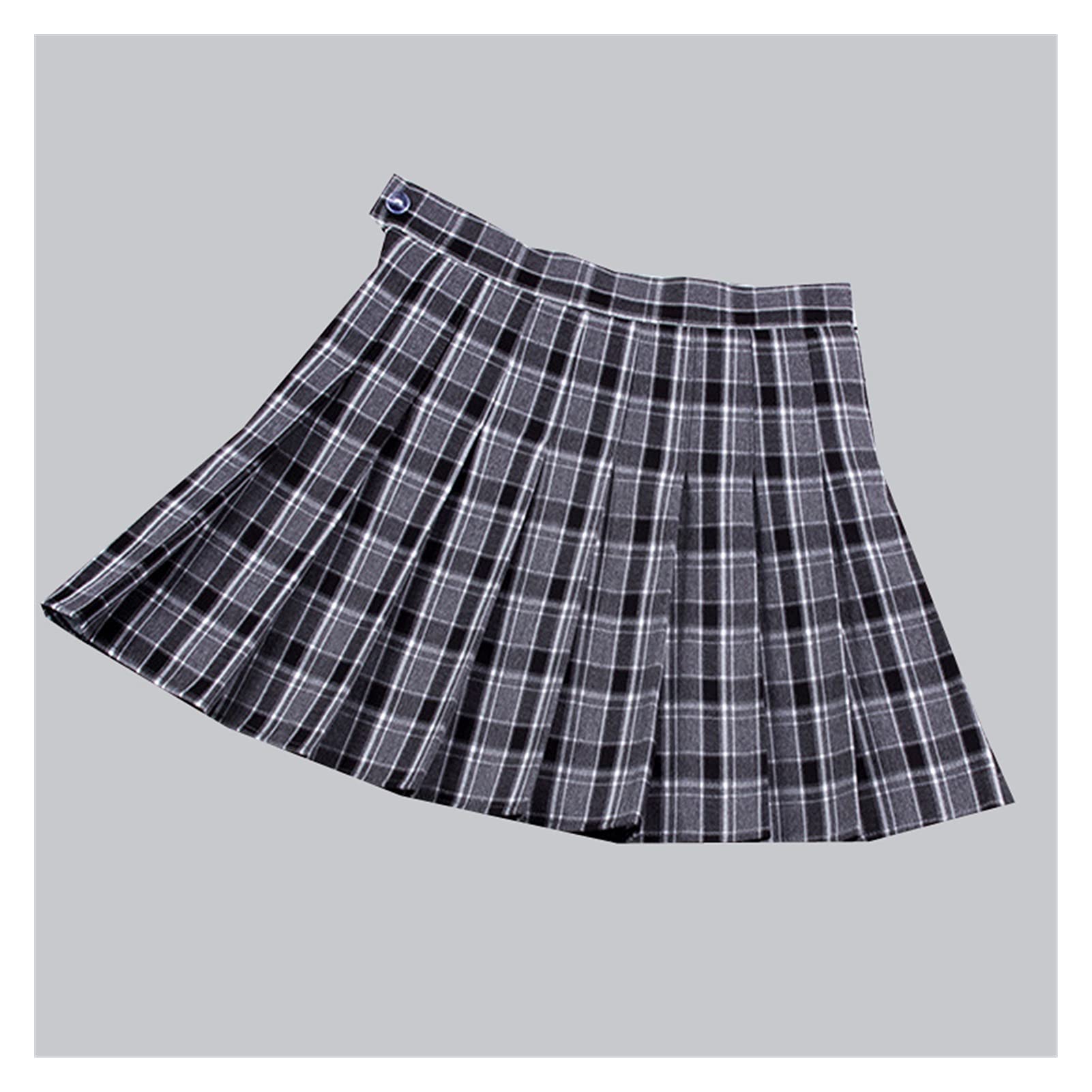 LSXLSD Women's Preppy Plaid Pleated Skirt - High Waist A-Line Harajuku Uniform Skirt for School, Dance & Casual Wear (16 Colors, Size Large) - Perfect for Students, Office & Street Fashion