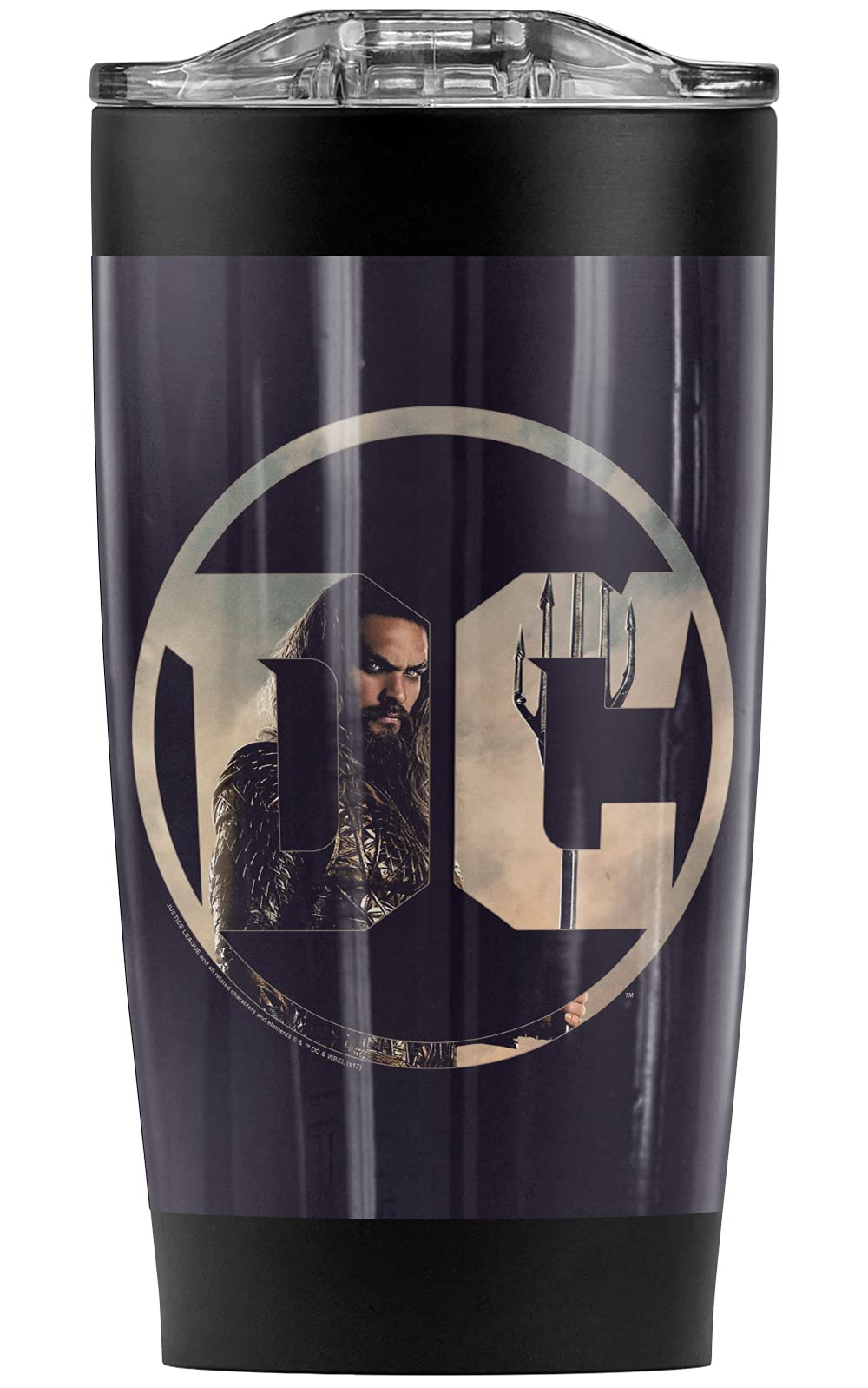Justice League DC Comics Aquaman 20 oz Stainless Steel Tumbler - Vacuum Insulated Travel Mug with Leakproof Sliding Lid | Keeps Hot & Cold Beverages for Hours | Perfect for Coffee, Tea, Iced Drinks at Home, Office, Gym or Outdoor Adventures