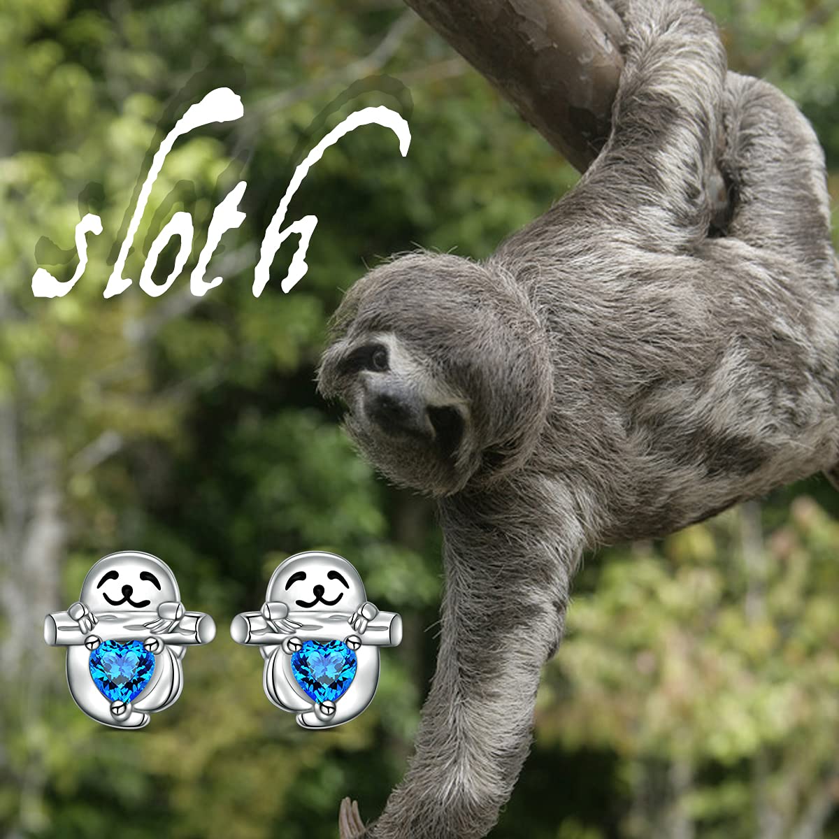 925 Sterling Silver Sloth Jewelry Set for Women - Sloth Necklace & Earrings, Cute Animal Lover Gifts for Her, Birthday & Christmas Presents - Perfect for Casual Wear, Date Nights & Gifts for Sloth Enthusiasts