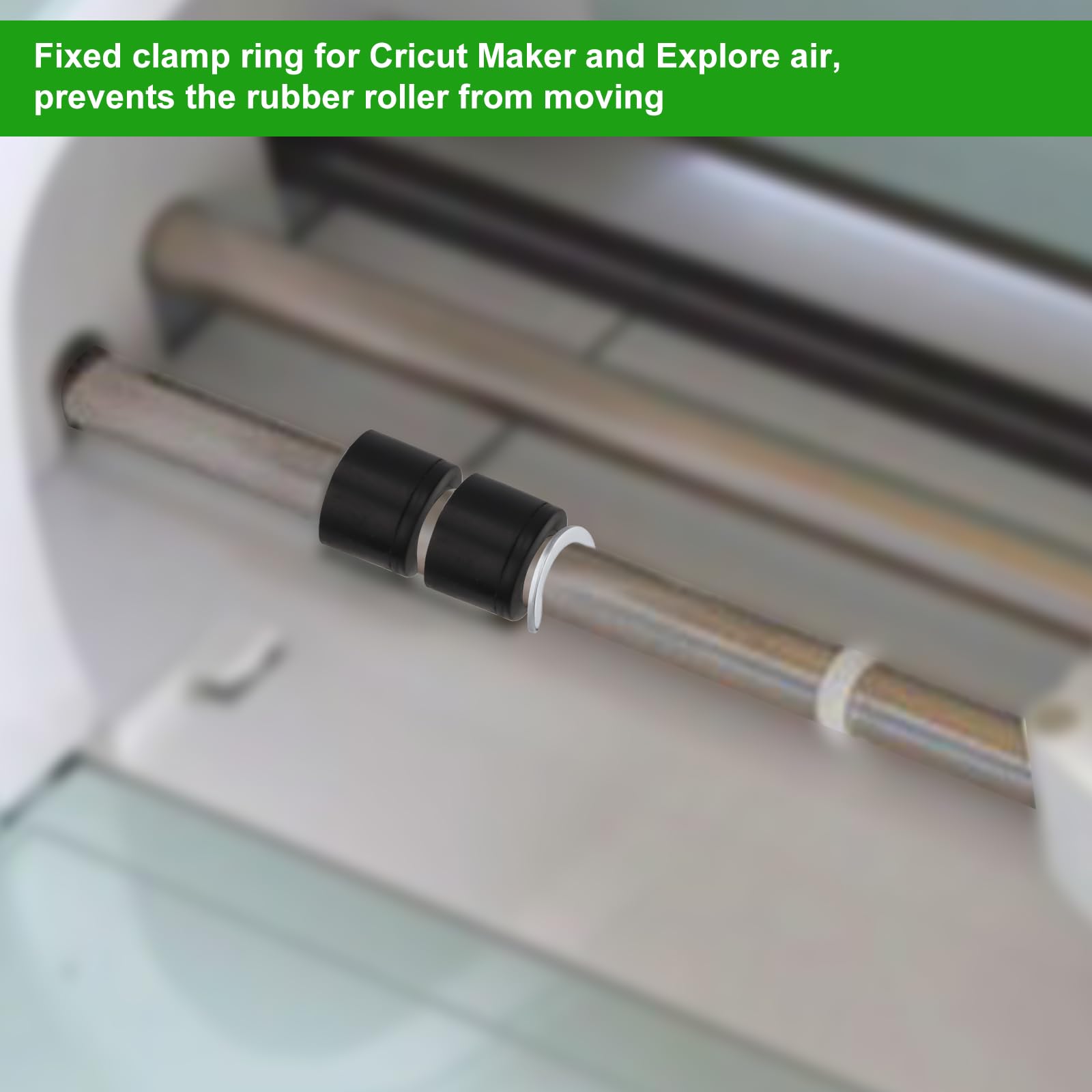 8-Piece Rubber Roller Replacement Kit for Cricut Maker & Maker 3 - Includes Anti-Slip Retaining Rings & All Repair Tools - DIY Craft Machine Maintenance Solution for Vinyl Cutting & Scrapbooking Projects