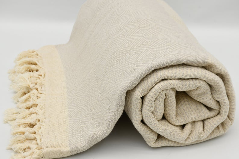 Soft Beige All-Season Blanket for Bed & Couch - Cozy Warm Fleece Throw for Winter, Summer, and Year-Round Comfort