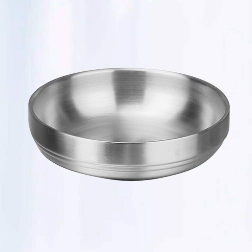 HEMOTON 3.5-Inch Stainless Steel Sauce Dishes - Round Seasoning Bowls for Sushi, Dipping Sauces & Appetizers | Durable Mini Plates for Home, Restaurant & Daily Use | Perfect for Entertaining, Parties & Asian Cuisine