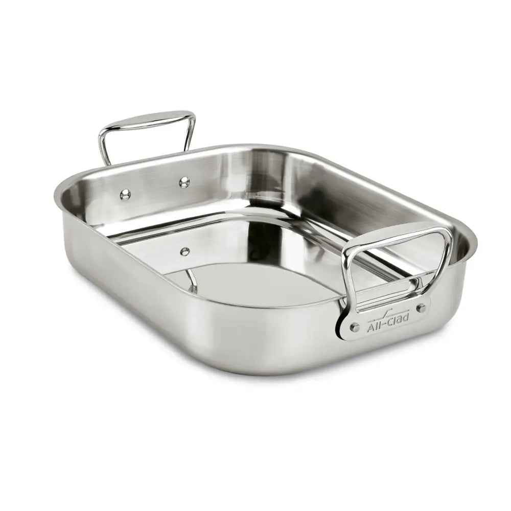 All-Clad 11 x 14 Inch Stainless Steel Small Roasting Pan with Rack - Perfect for Oven Roasting Chicken, Turkey, and Vegetables