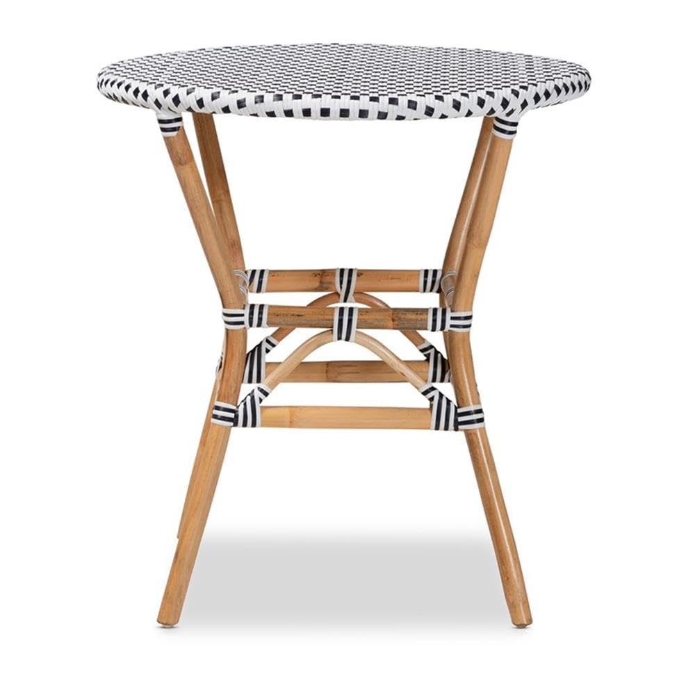 Baxton Studio French Provincial Dining Table - Elegant Black & White Finish for Formal Dining Rooms & Farmhouse Kitchens