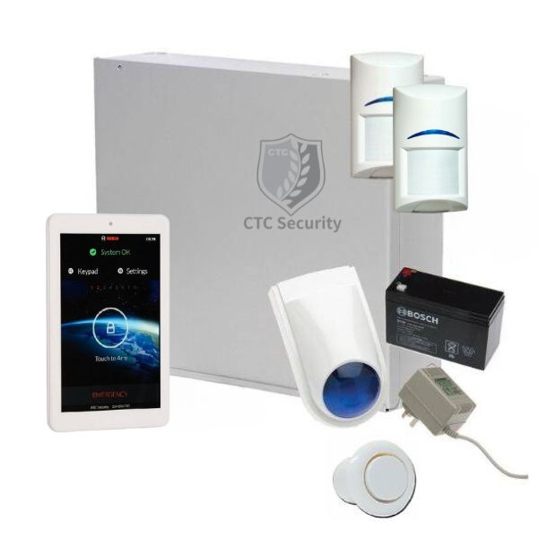 Bosch Solution 2000 Wireless Home Security Alarm System with 2 x Gen 2 Quad Motion Detectors & 7-inch Touch Screen Keypad - Ideal for House, Apartment, and Business Protection