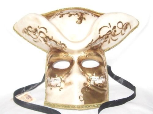 Casanova Venetian Mask with Music - Elegant Masquerade Mask for Parties, Balls, and Costume Events | Perfect for Halloween, Carnival, and Themed Celebrations
