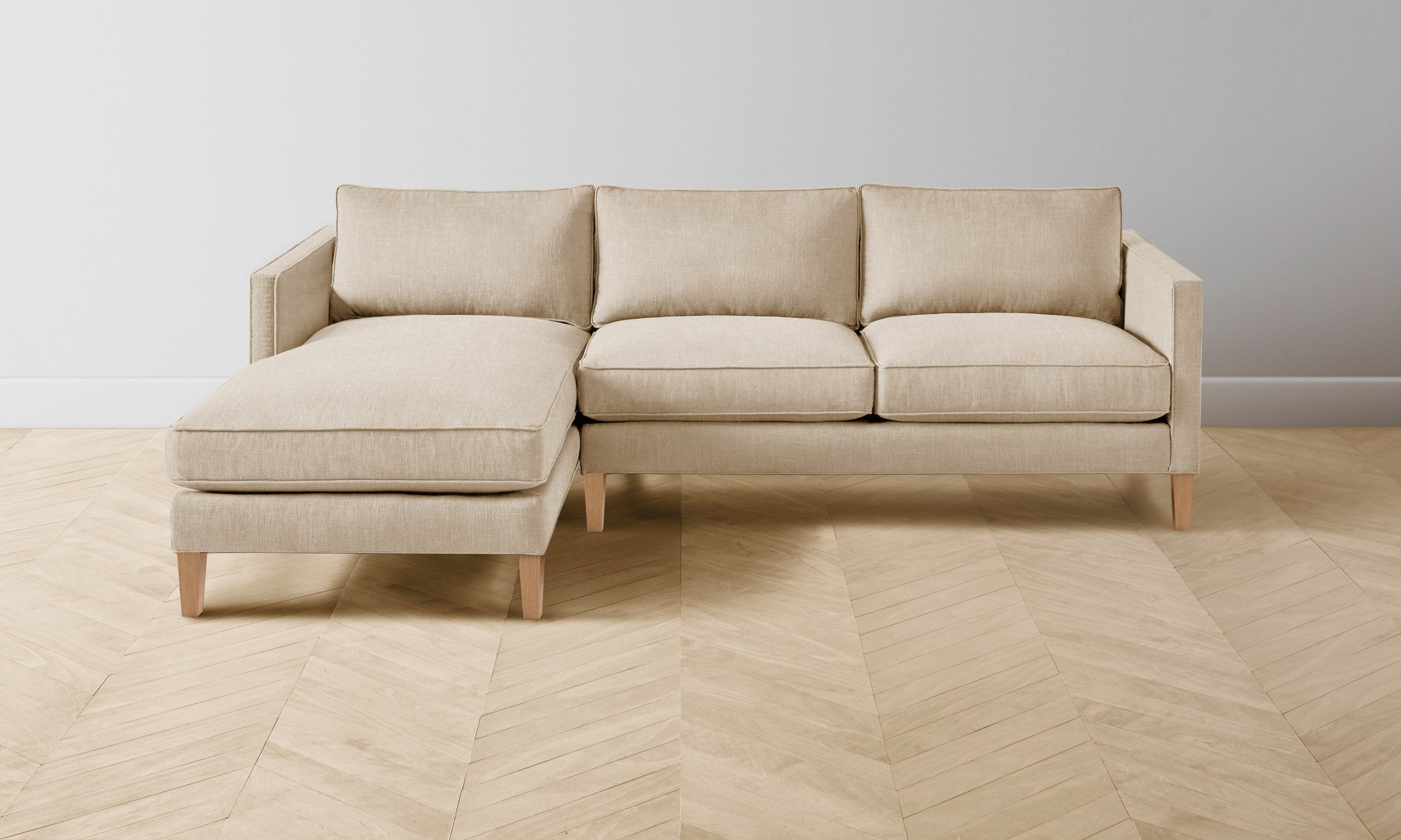 Premium Crosby Sectional Sofa with Heritage Belgian Linen Upholstery - Modern Comfort for Living Room, Lounge & Family Gatherings