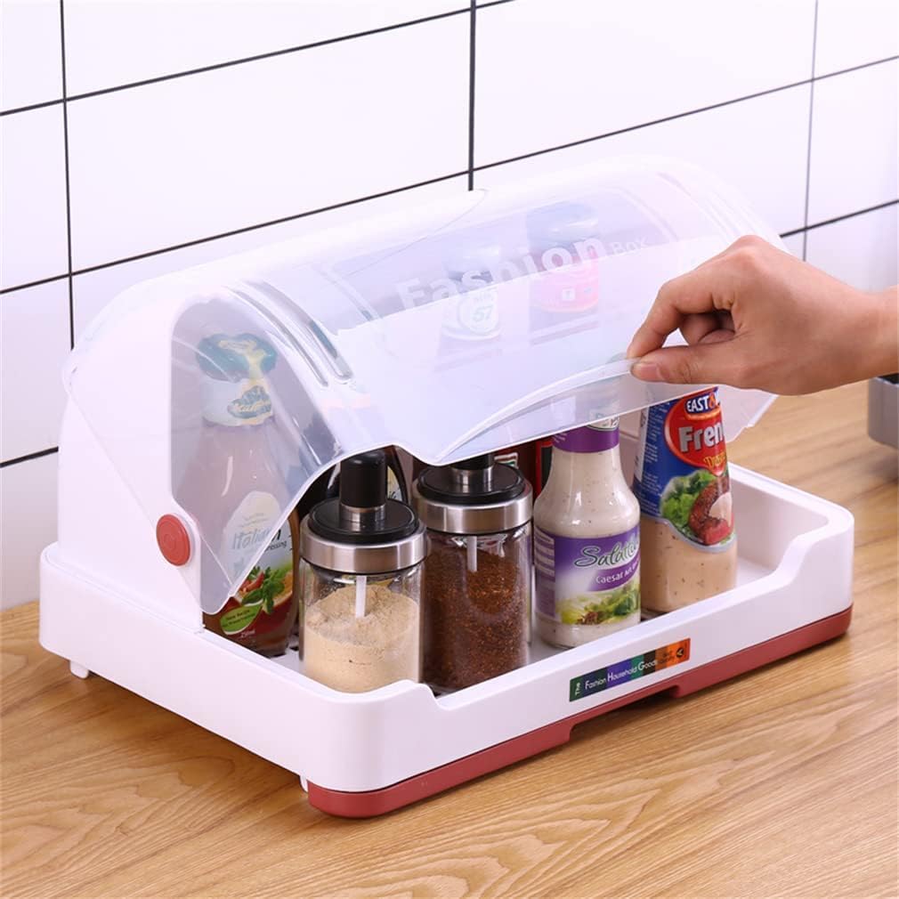 ORIGINAL MART Dish Drying Rack with Lid - Large Capacity Kitchen Storage Organizer, Multi-Functional Drainer Basket for Dishes, Utensils & Small Items - Perfect for Countertop, Cupboard & Pantry Organization