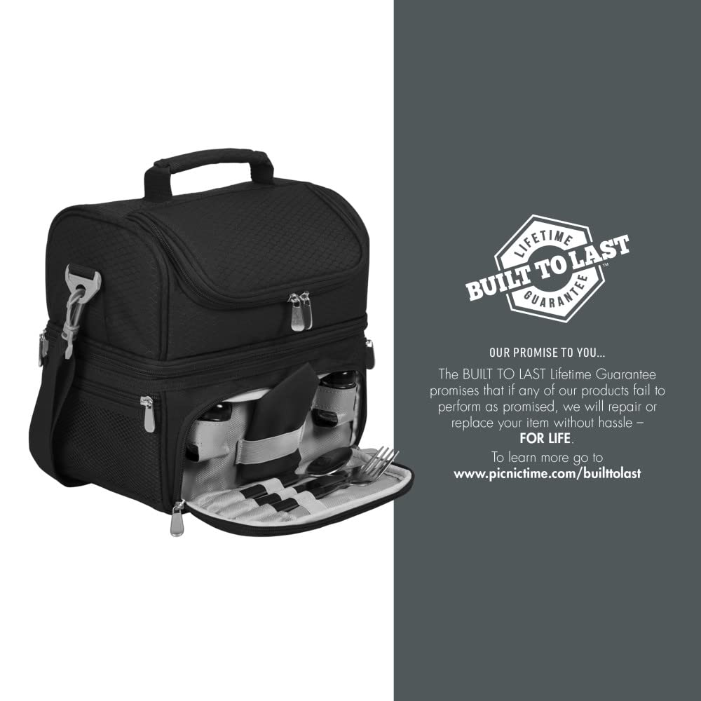 NCAA Oregon Ducks Insulated Lunch Box with Picnic Set - Leakproof Cooler Bag for School, Work & Outdoor Activities - Official Collegiate Lunch Tote for Sports Fans