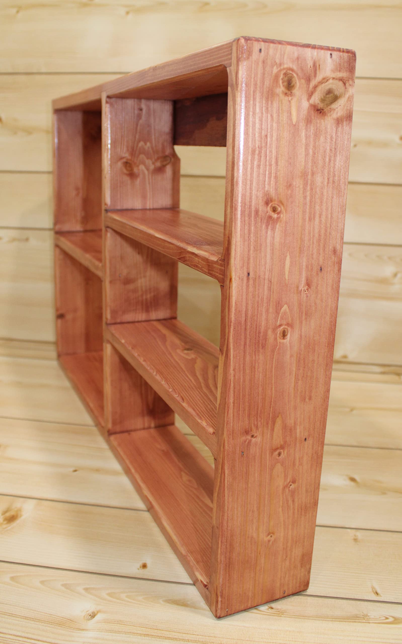 Unfinished Wooden Display Shelf for Collectibles, Knick Knacks & Antiques - Handcrafted Wood Shadow Box Display Case - Perfect for Home Decor, Retail Stores & Gift Shops