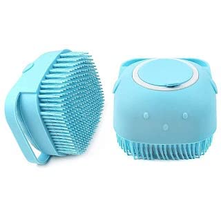 SIDDHI VINAYAK Silicone Body Brush with Shampoo Dispenser - Exfoliating Shower Scrubber for Deep Cleaning & Gentle Massage - Kids, Men & Women - Multicolor - Perfect for Spa Days & Relaxing Bath Time