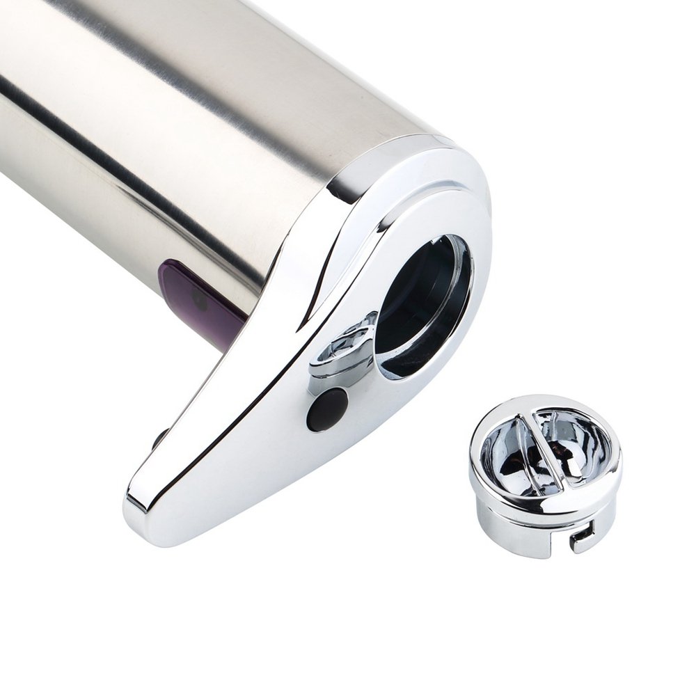 Automatic Touchless Soap Dispenser - Stainless Steel Hands-Free IR Sensor Liquid Soap Dispenser for Kitchen, Bathroom & Office Hygiene