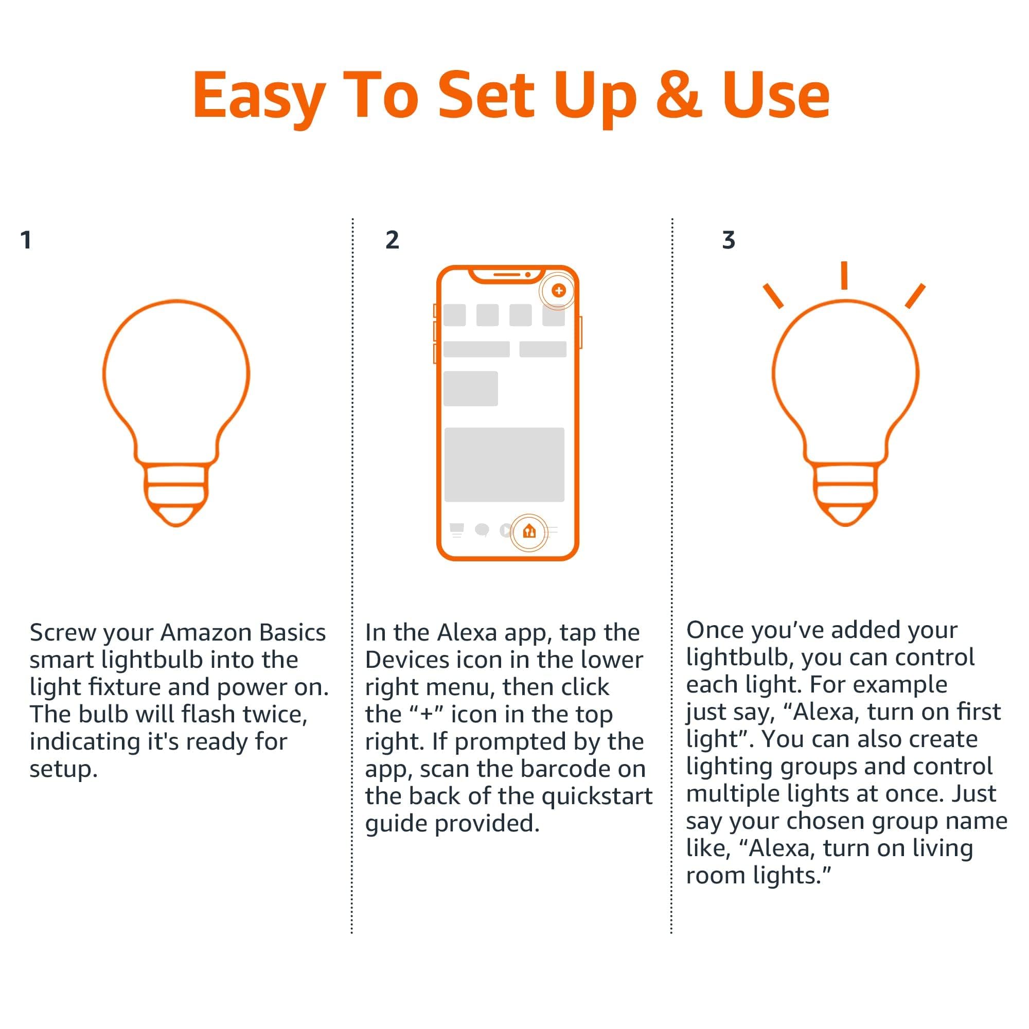 Echo Dot (4th Gen) with Amazon Basics Smart Color Bulb - Smart Speaker & LED Bulb Combo for Home Automation, Music & Lighting Control