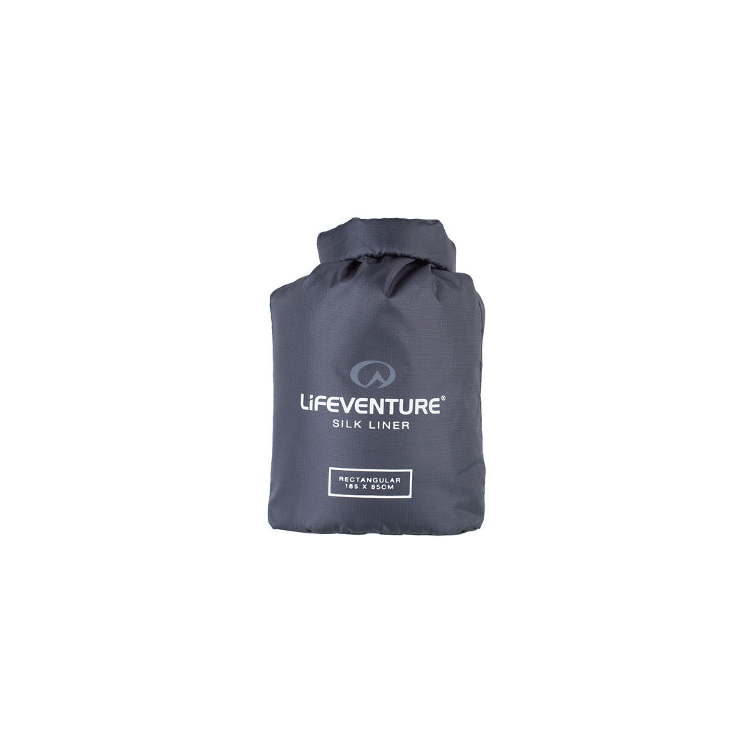 Lifeventure Silk Sleeping Bag Liner - Lightweight & Breathable Rectangular Travel Sleeping Bag Insert for Camping, Backpacking & Outdoor Adventures
